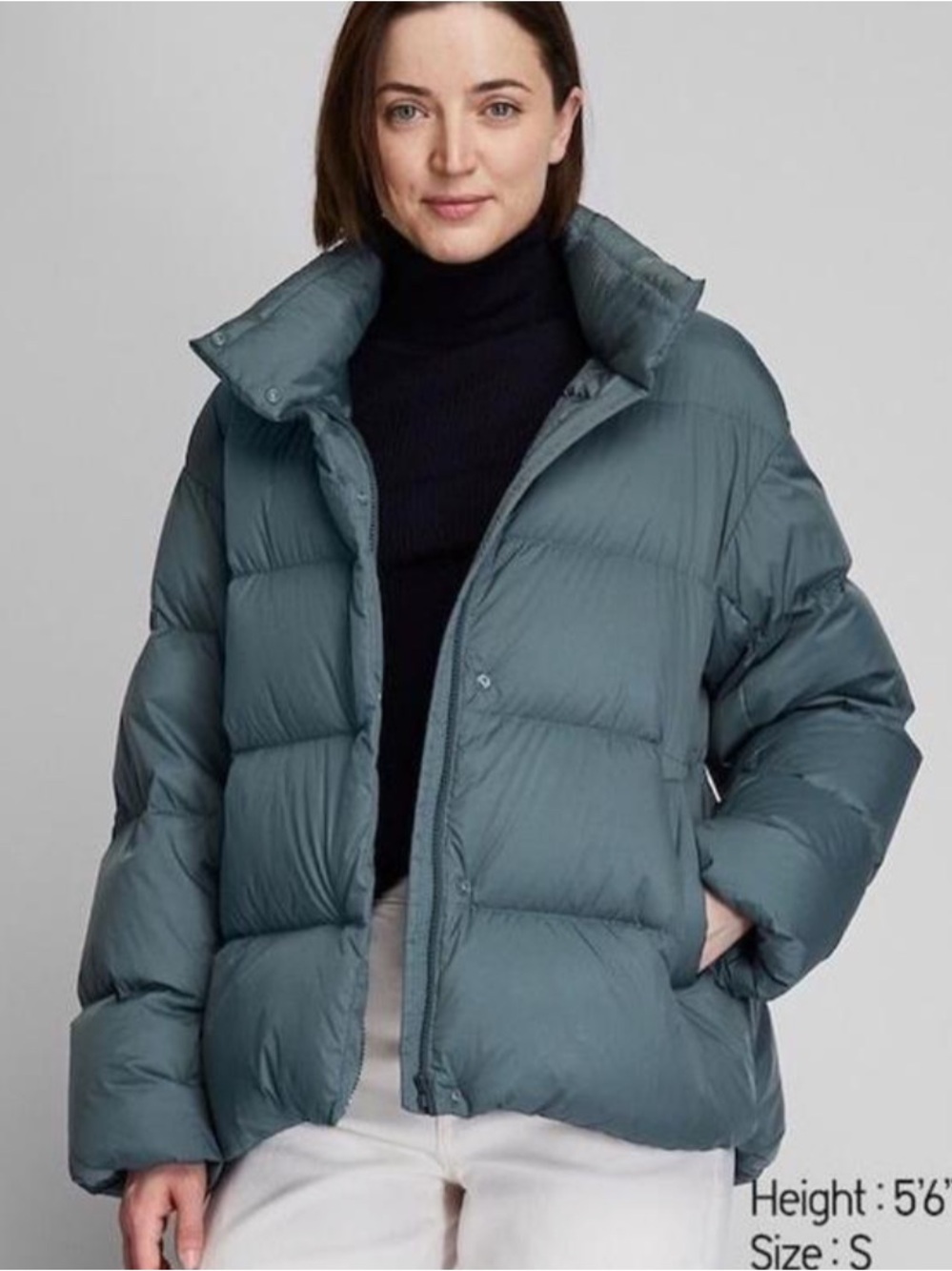 Ladies Uniqlo Brand Sage Ultra Light Down Puffer‎ Jacket Size Small